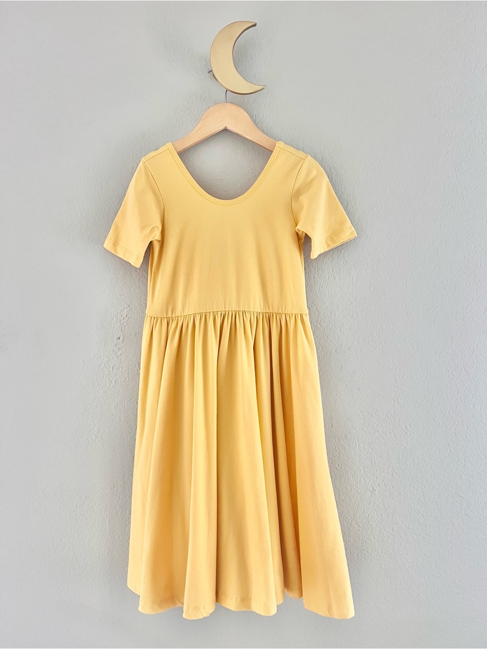 Alice + Ames Kids' Yellow Short Sleeve Twirl Dress